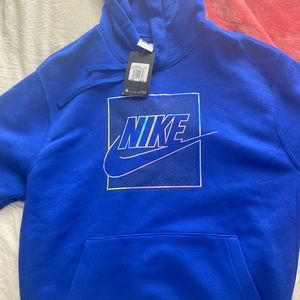 Nike foil hoodie blue